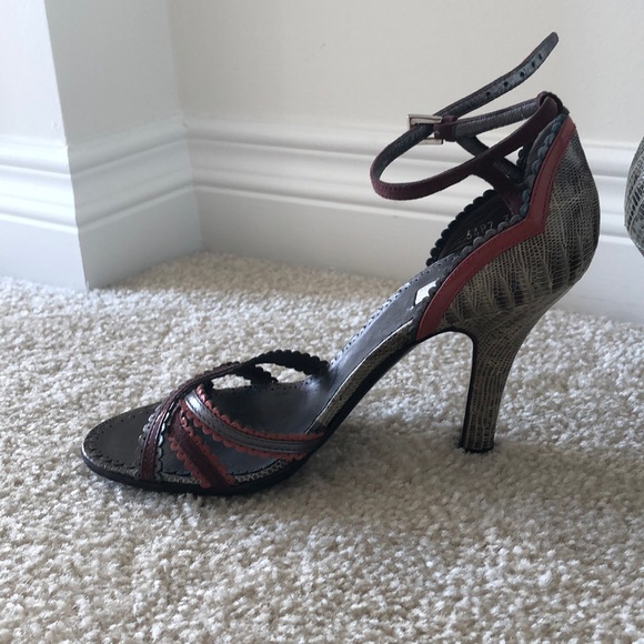 Prada leather heel with animal print - Picture 3 of 9